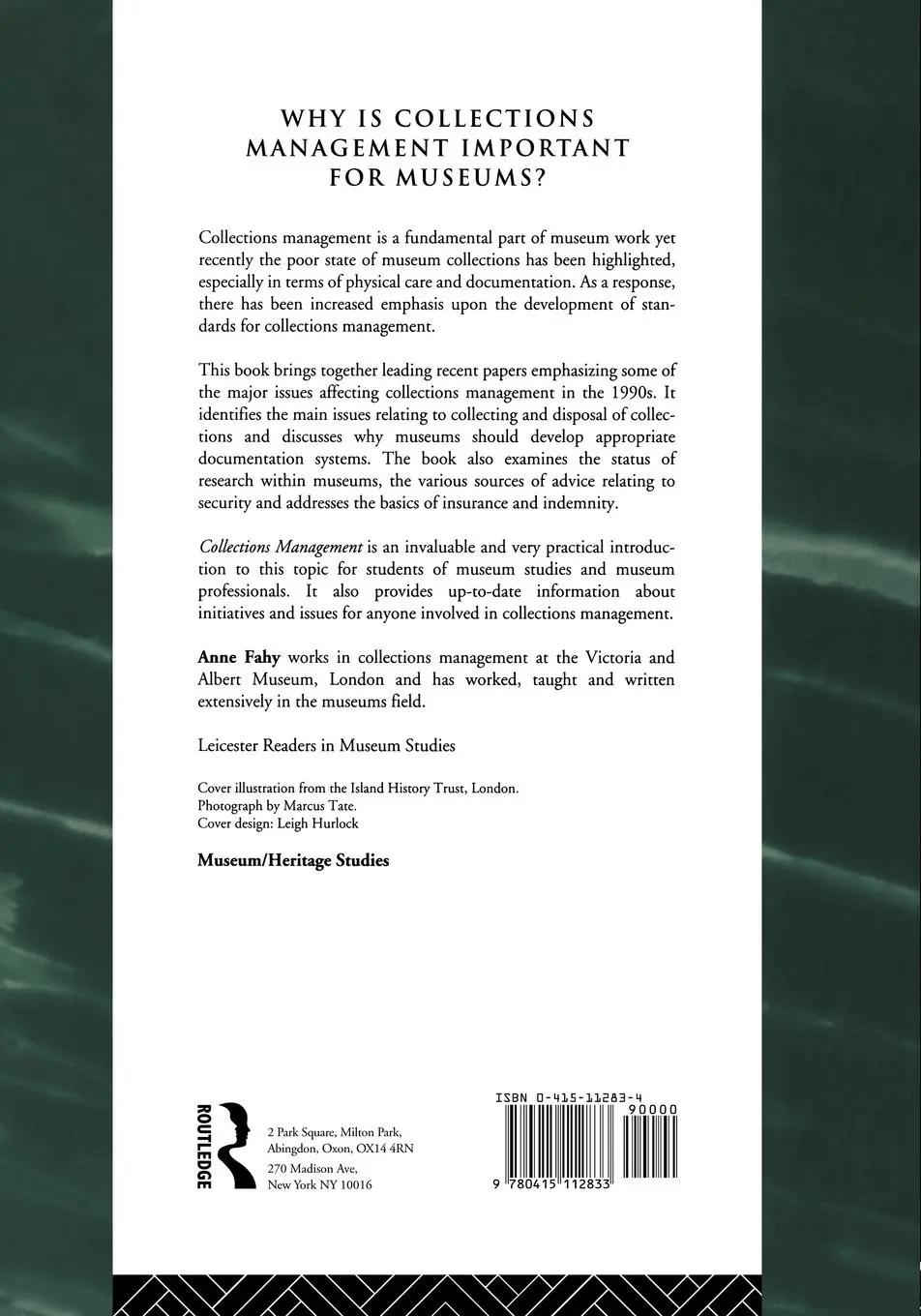 Rückseite: 9780415112833 | Collections Management | Anne Fahy | Taschenbuch | Englisch | 1994