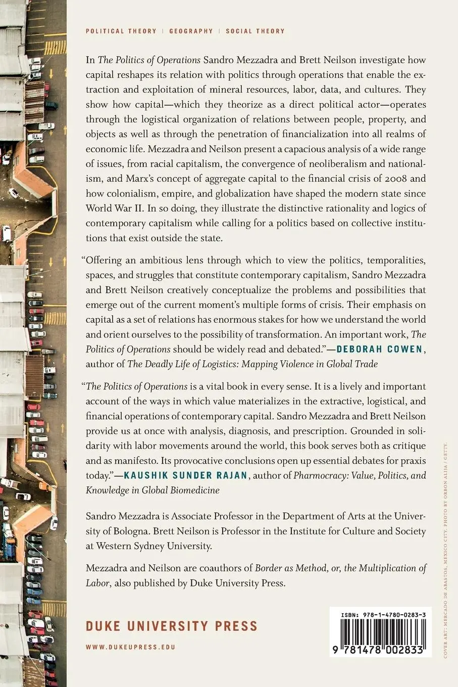 Rückseite: 9781478002833 | The Politics of Operations | Excavating Contemporary Capitalism | Buch