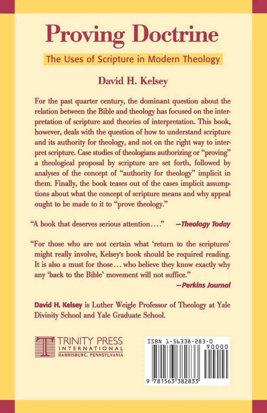 Rückseite: 9781563382833 | Proving Doctrine | David H. Kelsey | Taschenbuch | Englisch | 1999