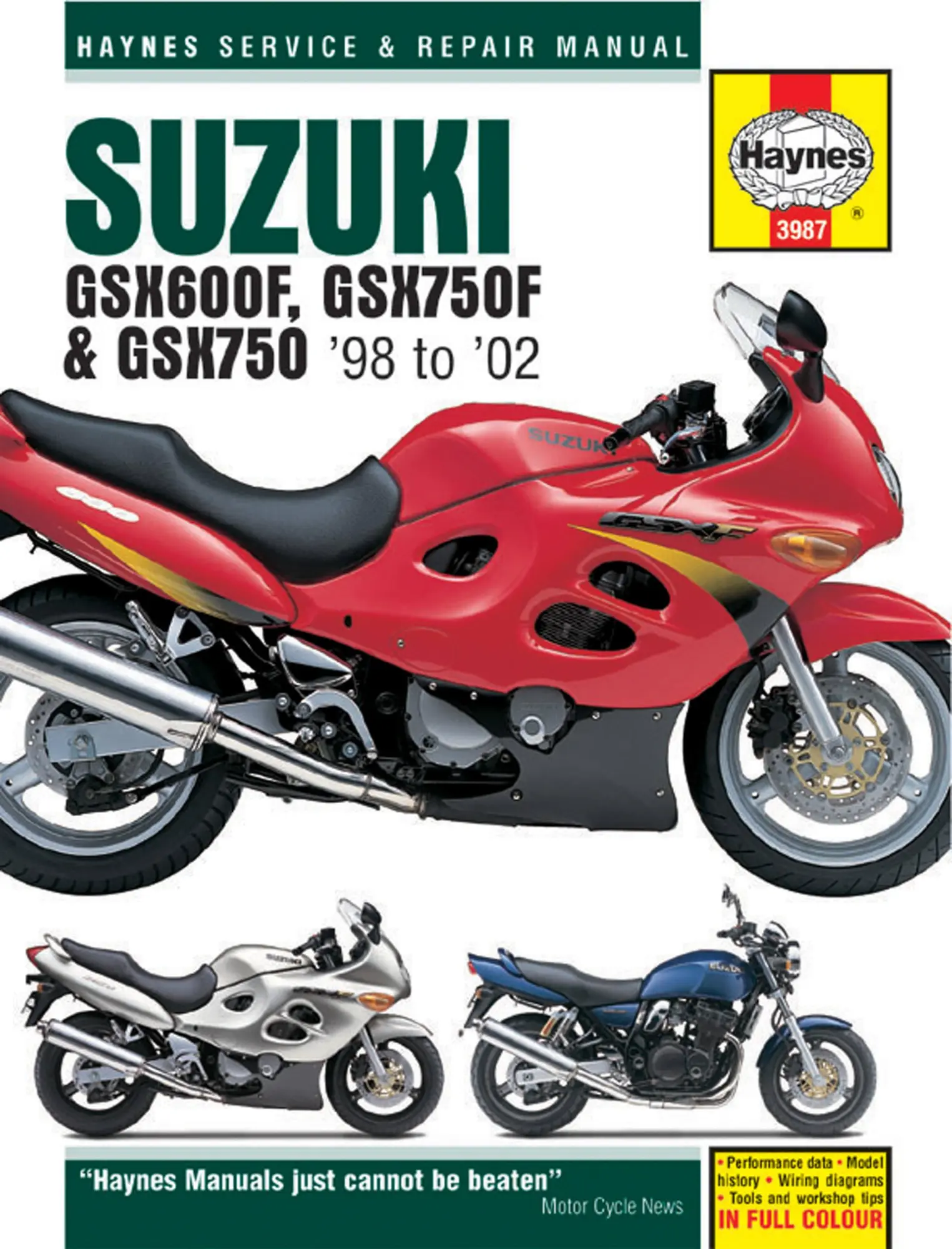 Cover: 9781785212833 | Suzuki GSX600/750F &amp; GSX750 (98 - 03) Haynes Repair Manual | Buch