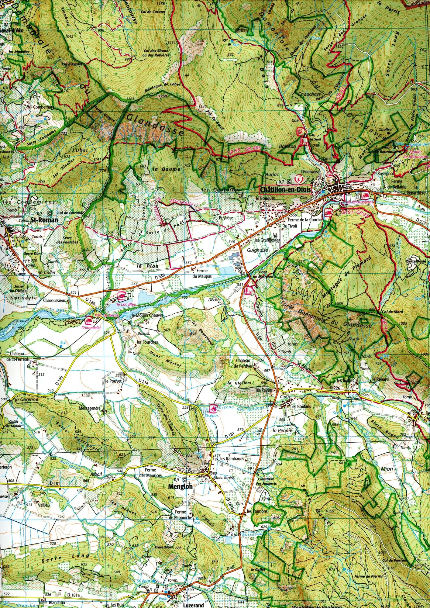 Bild: 9782758552833 | Glandasse Col de la Croix-Haute 1:25 000 | (Land-)Karte | Französisch