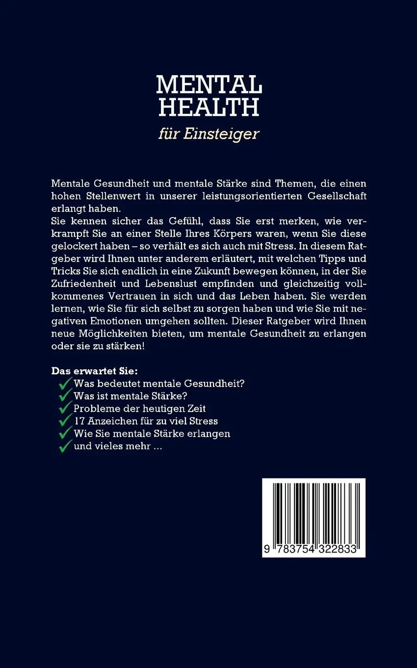Rückseite: 9783754322833 | Mental Health für Einsteiger: Wie Sie Schritt für Schritt...