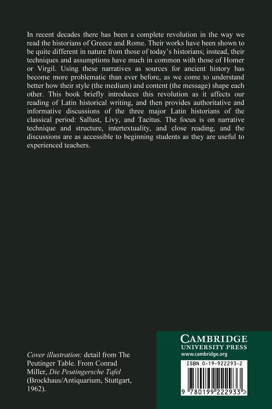 Rückseite: 9780199222933 | Latin Historians | C. S. Kraus (u. a.) | Taschenbuch | Englisch | 2006