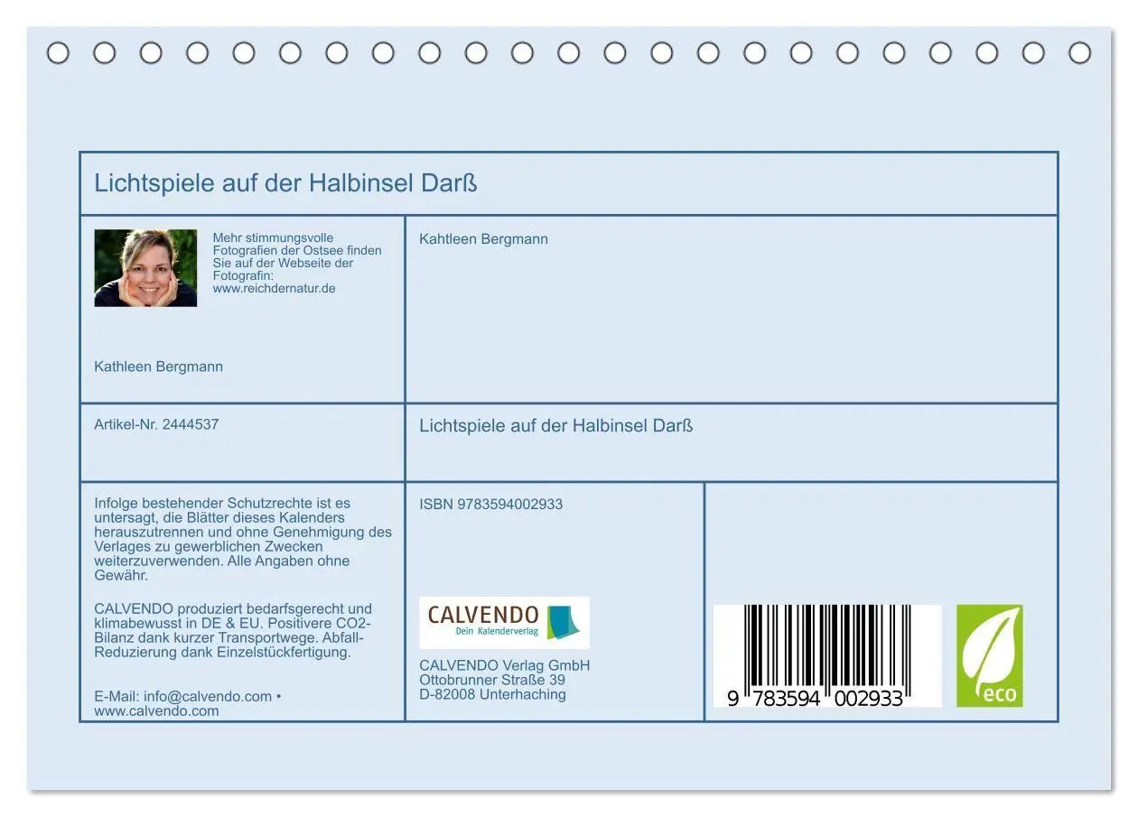 Bild: 9783594002933 | Lichtspiele auf der Halbinsel Darß (Tischkalender 2027 DIN A5...