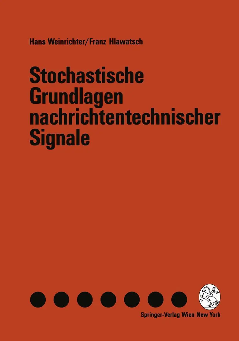 Cover: 9783211823033 | Stochastische Grundlagen nachrichtentechnischer Signale | Taschenbuch