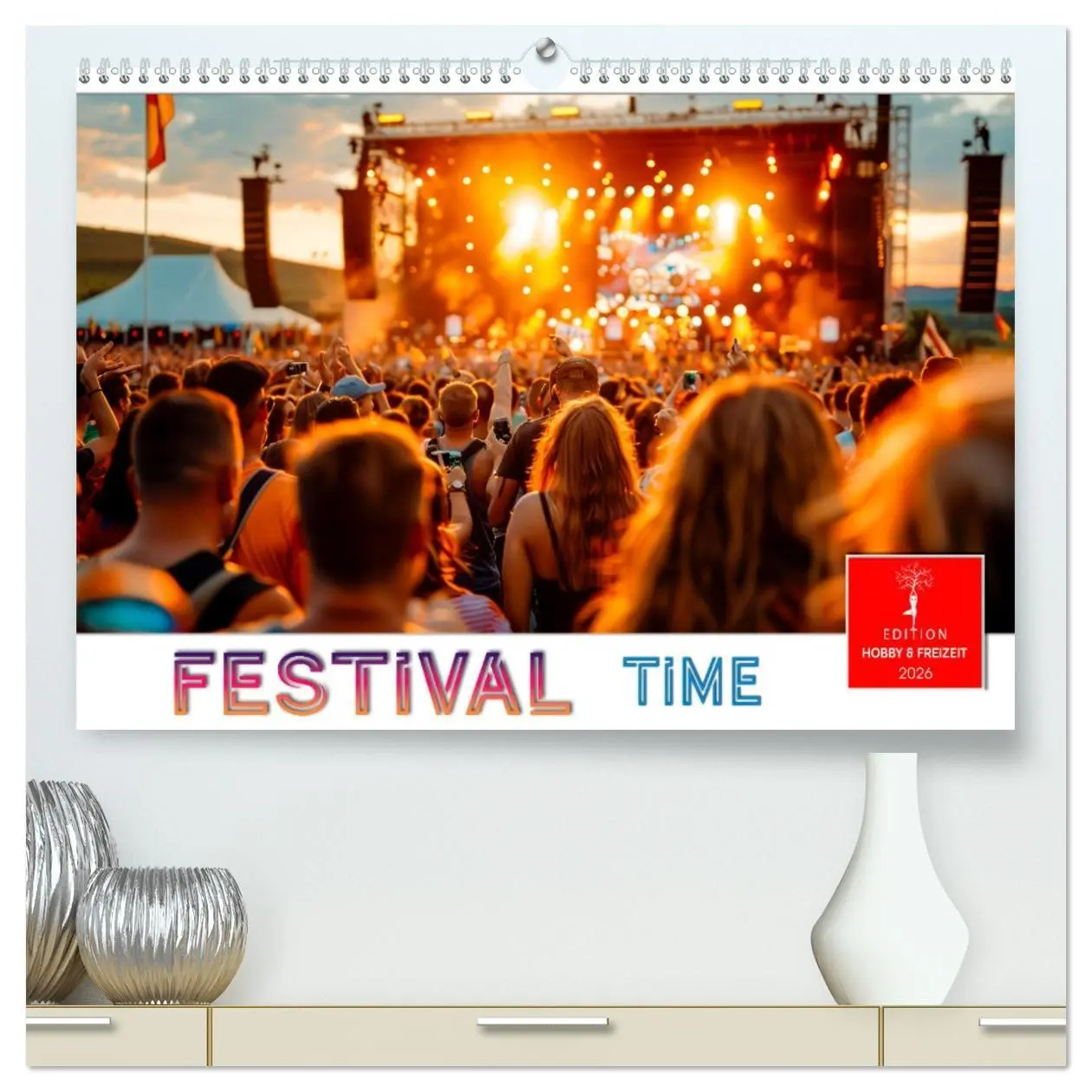 Cover: 9783457373033 | Festival Time (hochwertiger Premium Wandkalender 2026 DIN A2 quer),...