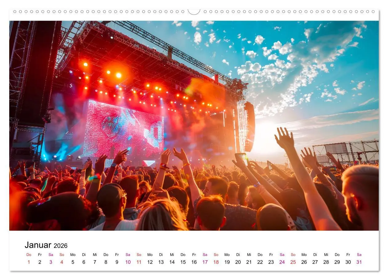 Bild: 9783457373033 | Festival Time (hochwertiger Premium Wandkalender 2026 DIN A2 quer),...