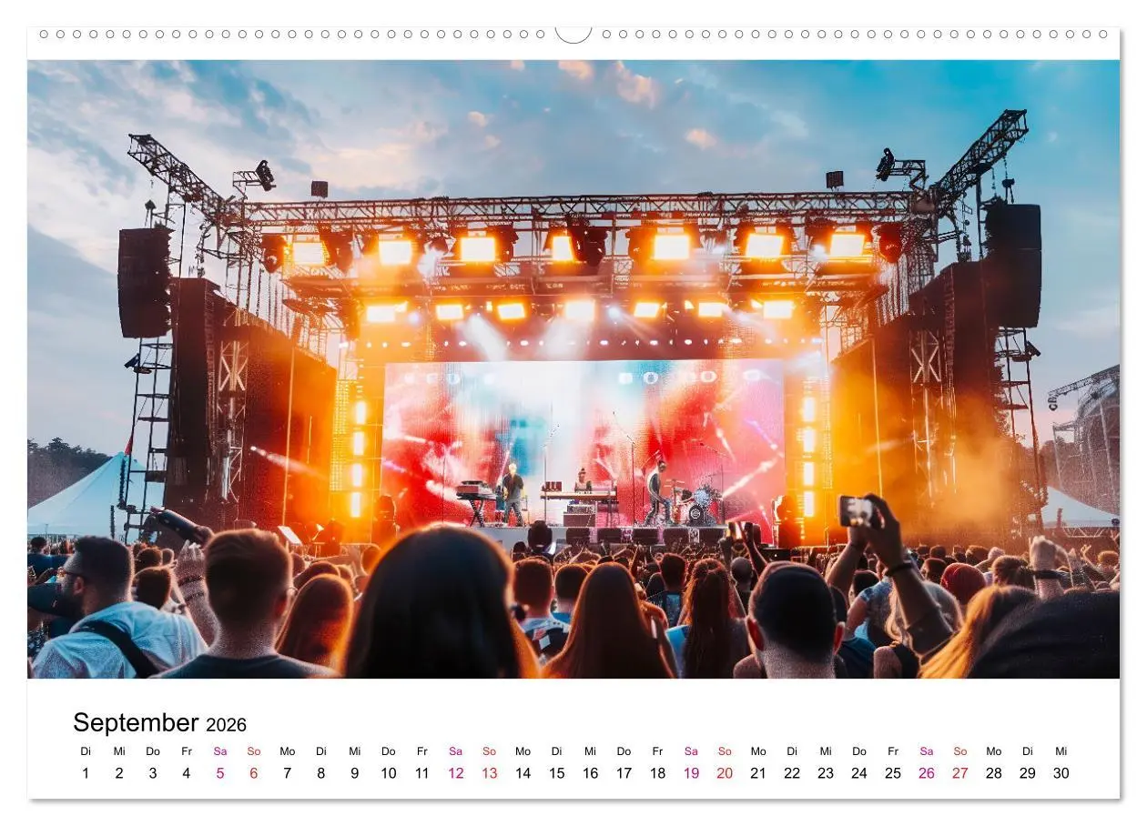 Bild: 9783457373033 | Festival Time (hochwertiger Premium Wandkalender 2026 DIN A2 quer),...