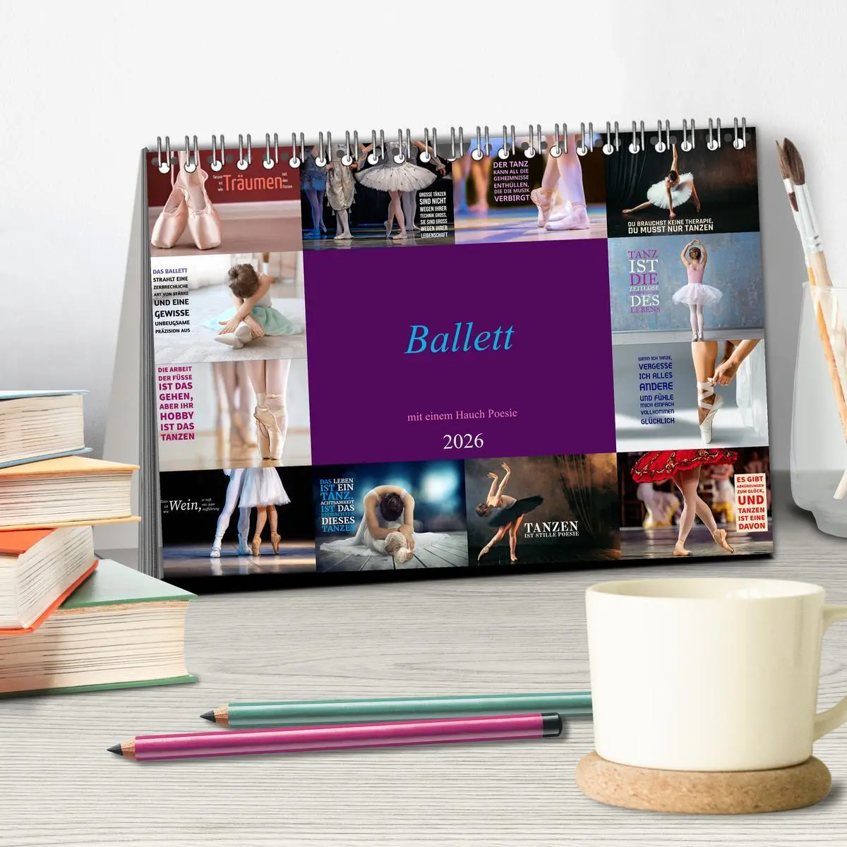 Bild: 9783457513033 | Ballett mit einem Hauch Poesie (Tischkalender 2026 DIN A5 quer),...