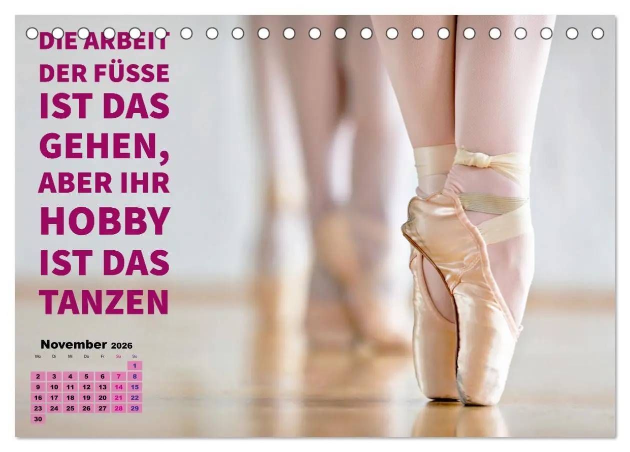 Bild: 9783457513033 | Ballett mit einem Hauch Poesie (Tischkalender 2026 DIN A5 quer),...