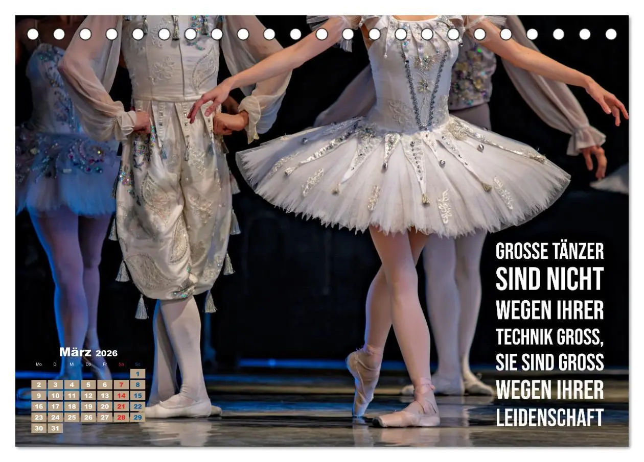 Bild: 9783457513033 | Ballett mit einem Hauch Poesie (Tischkalender 2026 DIN A5 quer),...