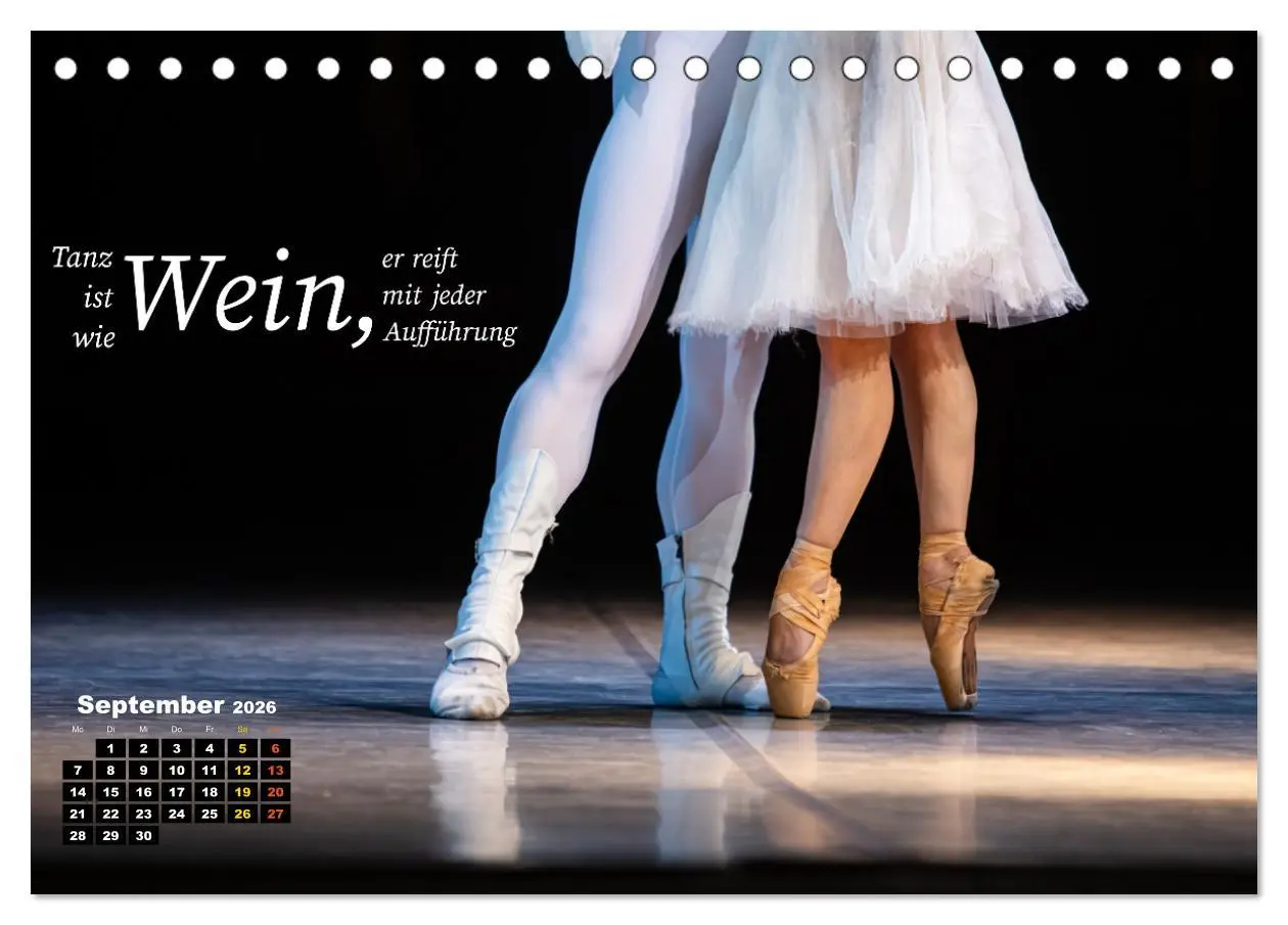 Bild: 9783457513033 | Ballett mit einem Hauch Poesie (Tischkalender 2026 DIN A5 quer),...
