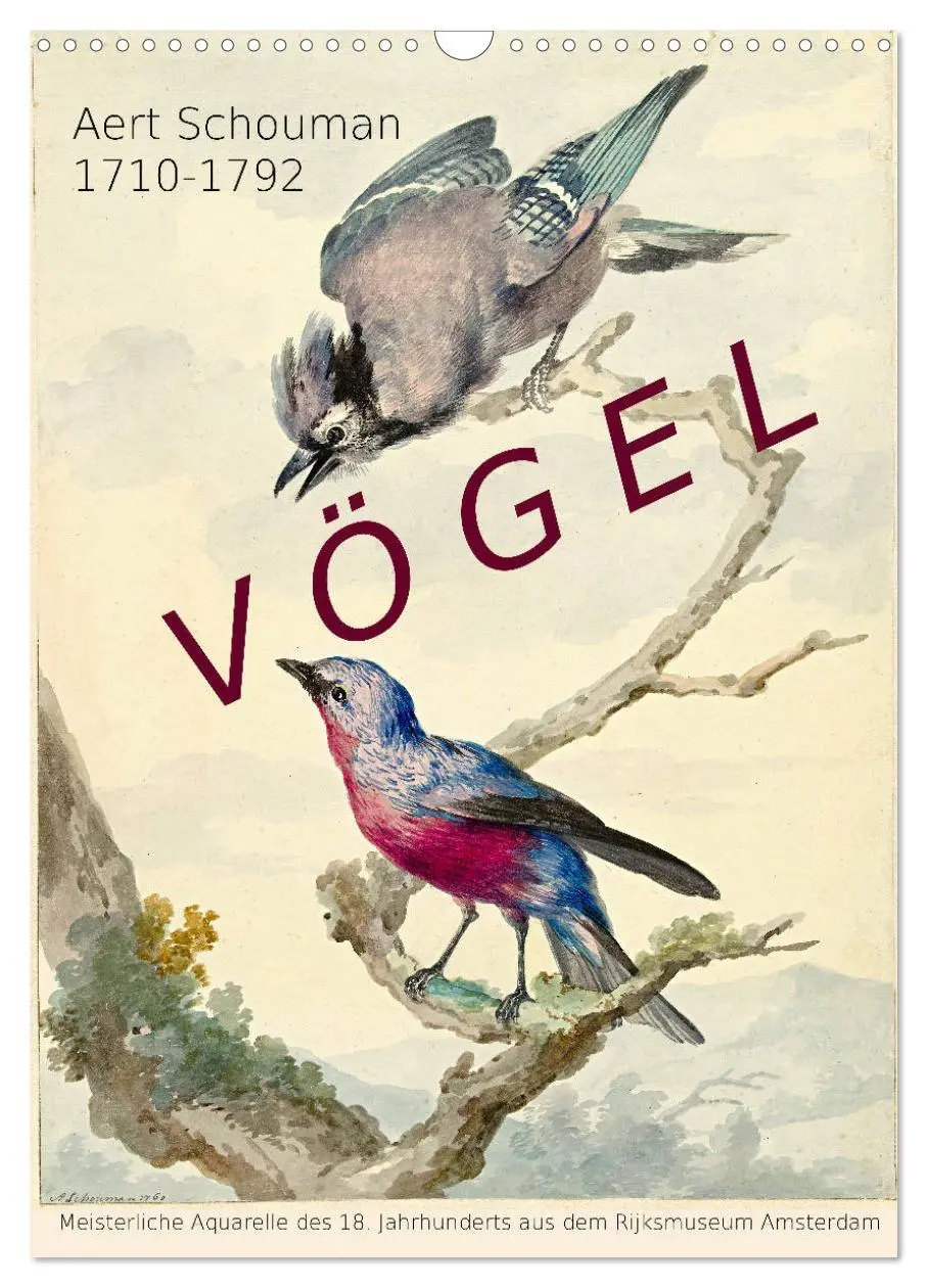 Cover: 9783516393033 | Aert Schouman. VÖGEL (Wandkalender 2026 DIN A3 hoch), CALVENDO...