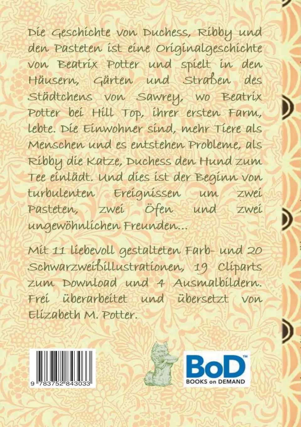 Rückseite: 9783752843033 | Die Geschichte von Duchess, Ribby und den Pasteten (inklusive...