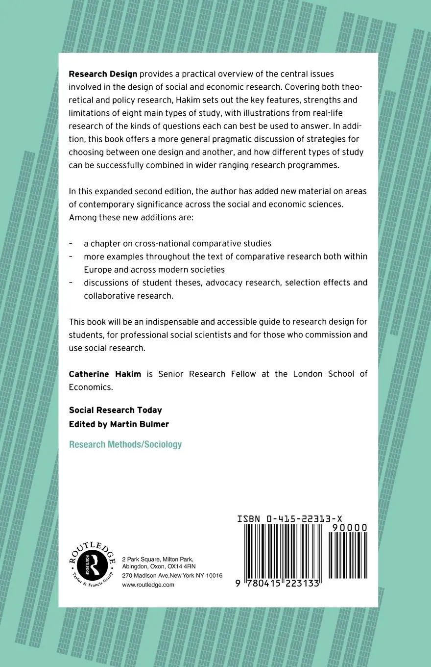 Rückseite: 9780415223133 | Research Design | Succesful Designs for Social Economics Research