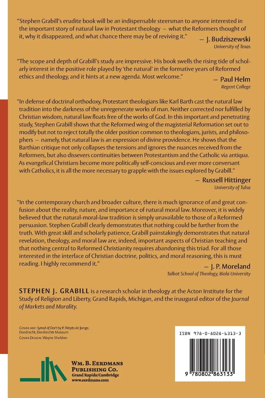 Rückseite: 9780802863133 | Rediscovering the Natural Law in Reformed Theological Ethics | Grabill