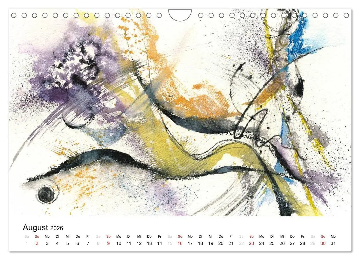 Bild: 9783516073133 | Abstrakte Aquarelle (Wandkalender 2026 DIN A4 quer), CALVENDO...