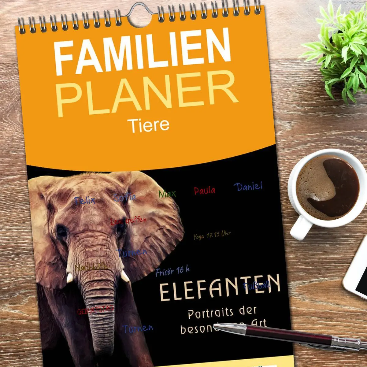 Bild: 9783516523133 | Familienplaner 2026 - Elefanten - Portraits der besonderen Art mit...