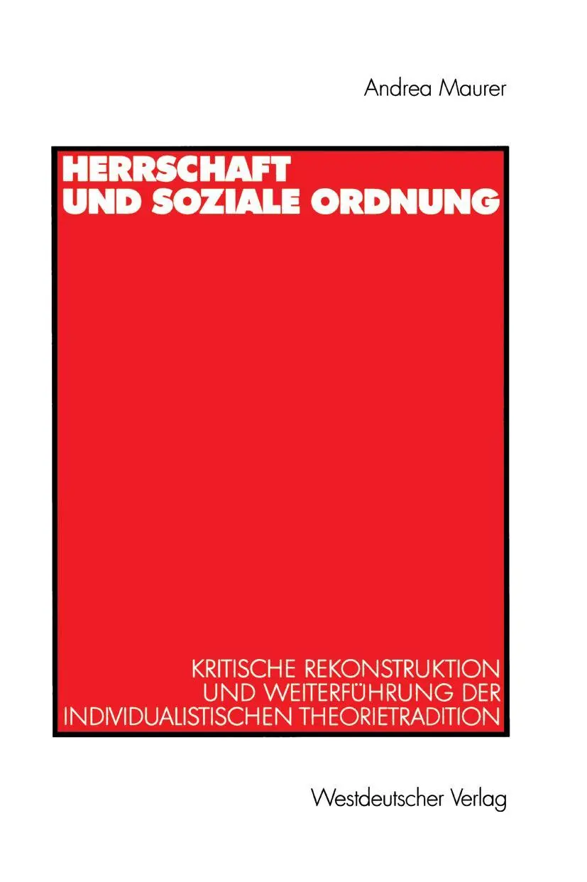 Cover: 9783531133133 | Herrschaft und soziale Ordnung | Andrea Maurer | Taschenbuch | 237 S.