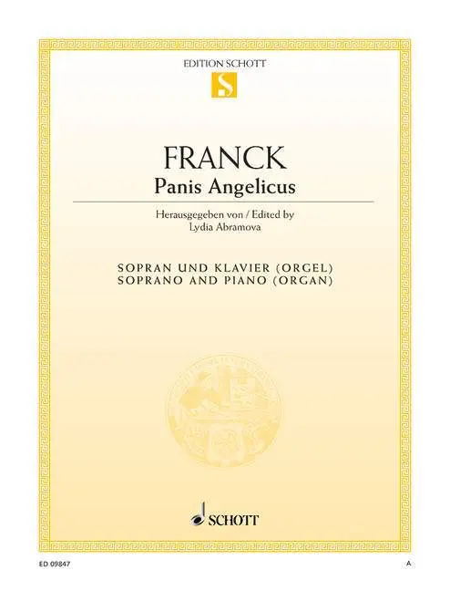 Cover: 9790001153133 | Panis Angelicus A-Dur | Sopran und Klavier (Orgel). Sopran. | Franck