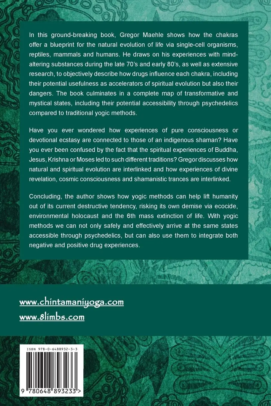 Rückseite: 9780648893233 | CHAKRAS, DRUGS AND EVOLUTION | A Map of Transformative States | Maehle