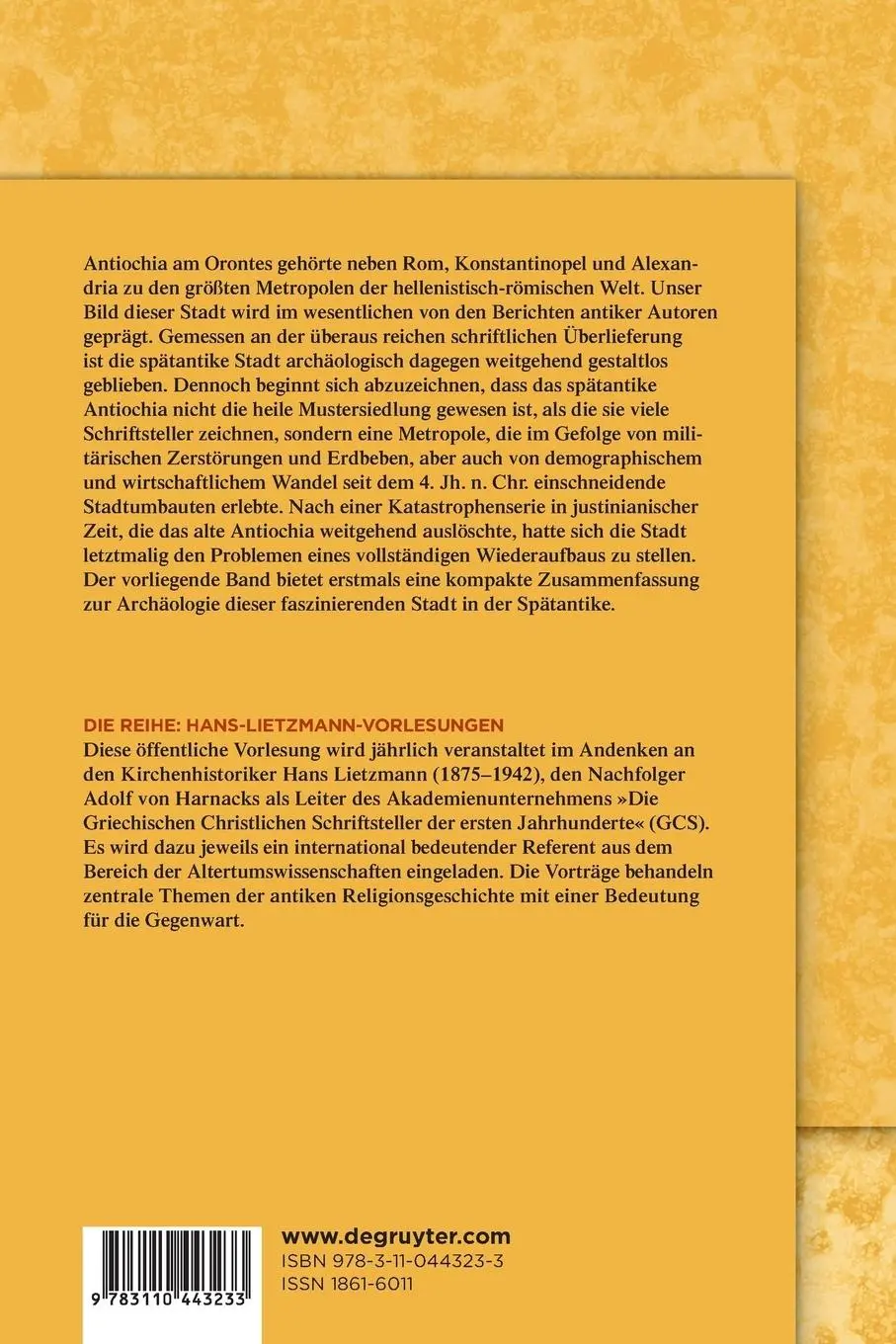 Rückseite: 9783110443233 | Antiochia in der Spätantike | Gunnar Brands | Taschenbuch | XI | 2016