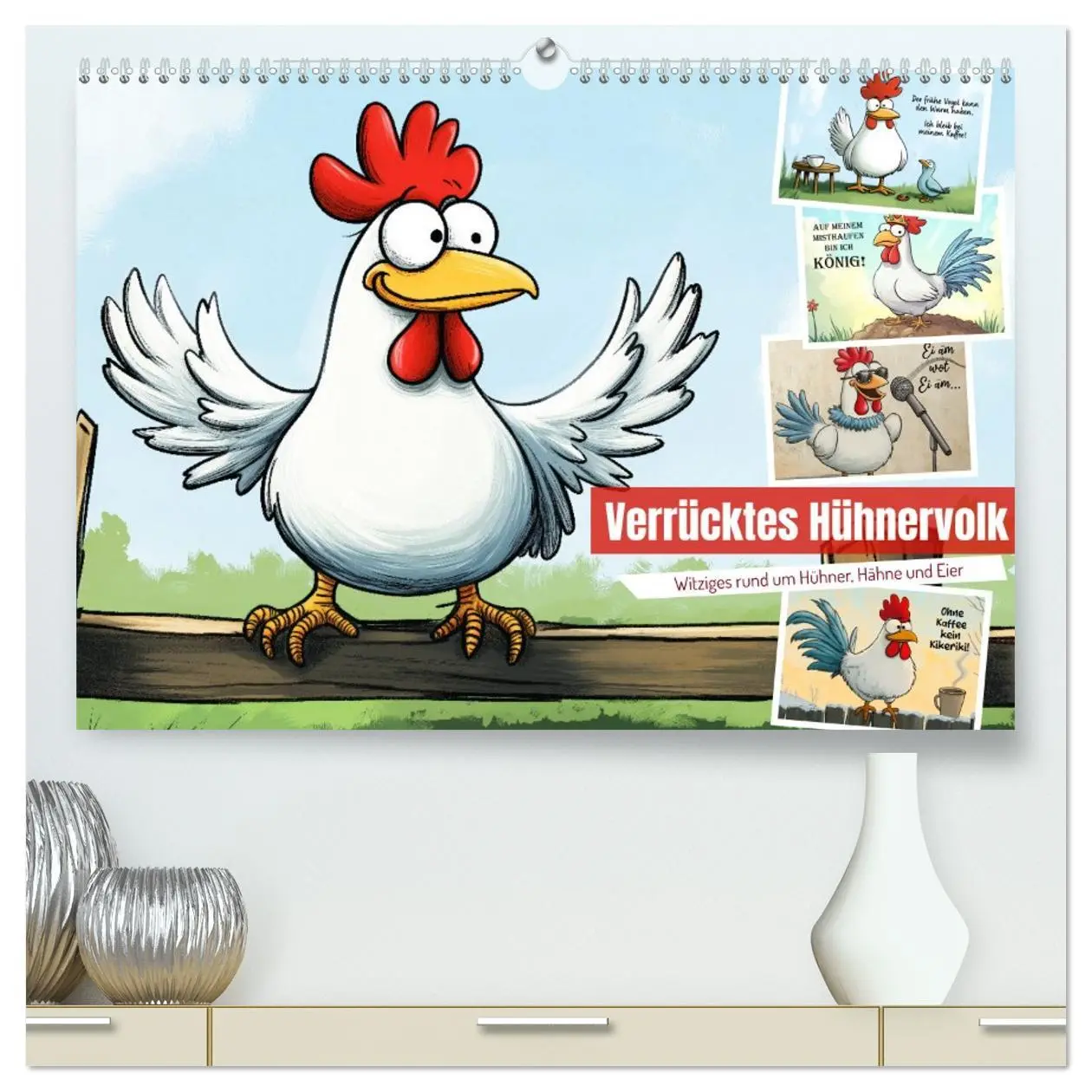 Cover: 9783457353233 | Verrücktes Hühnervolk (hochwertiger Premium Wandkalender 2026 DIN...