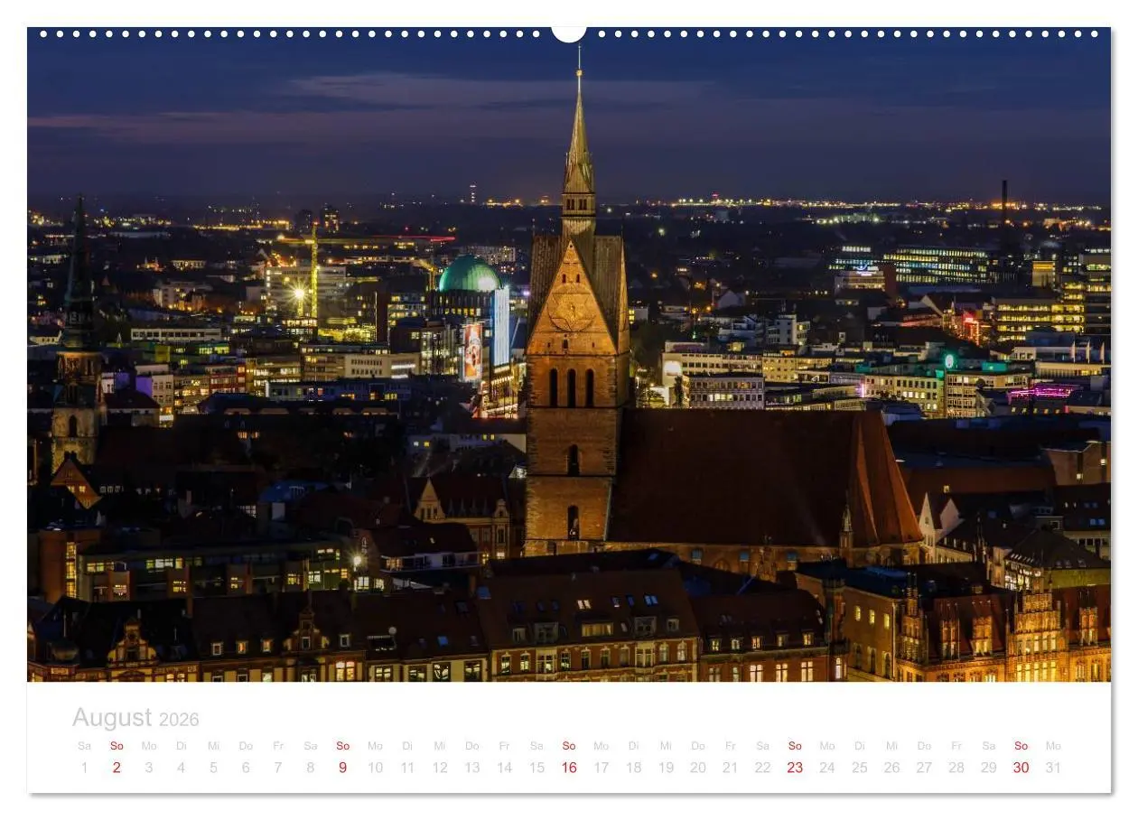 Bild: 9783457973233 | Hannover bei Nacht (hochwertiger Premium Wandkalender 2026 DIN A2...