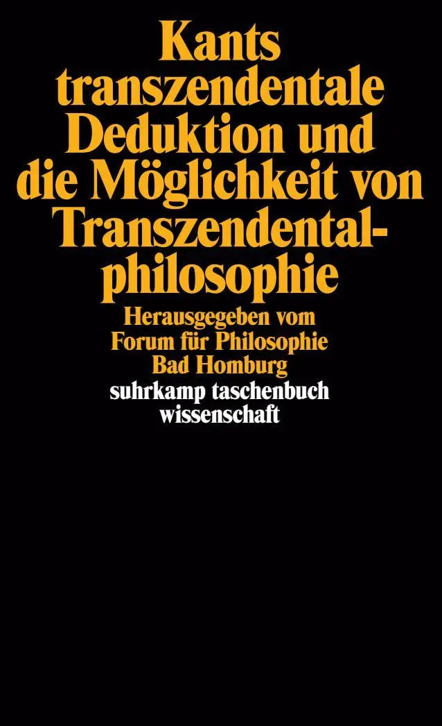 Cover: 9783518283233 | Kants transzendentale Deduktion und die Möglichkeit von...