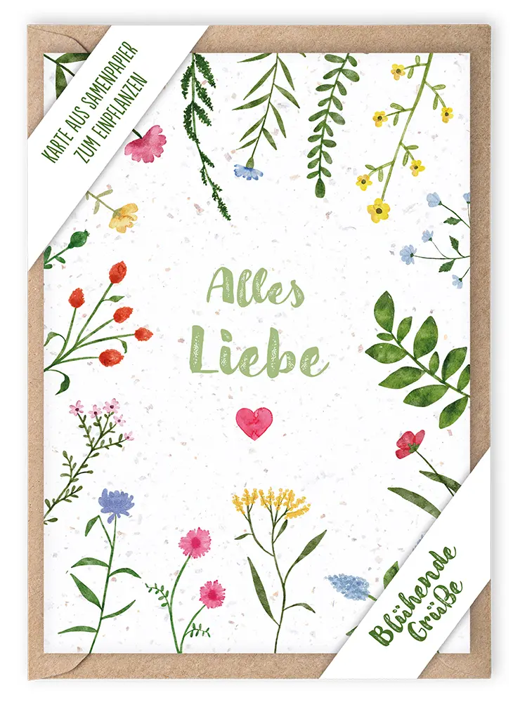 Cover: 4250222943333 | Alles Liebe | Faltkarte aus Samenpapier | Box | 1 S. | 494333 | 2024