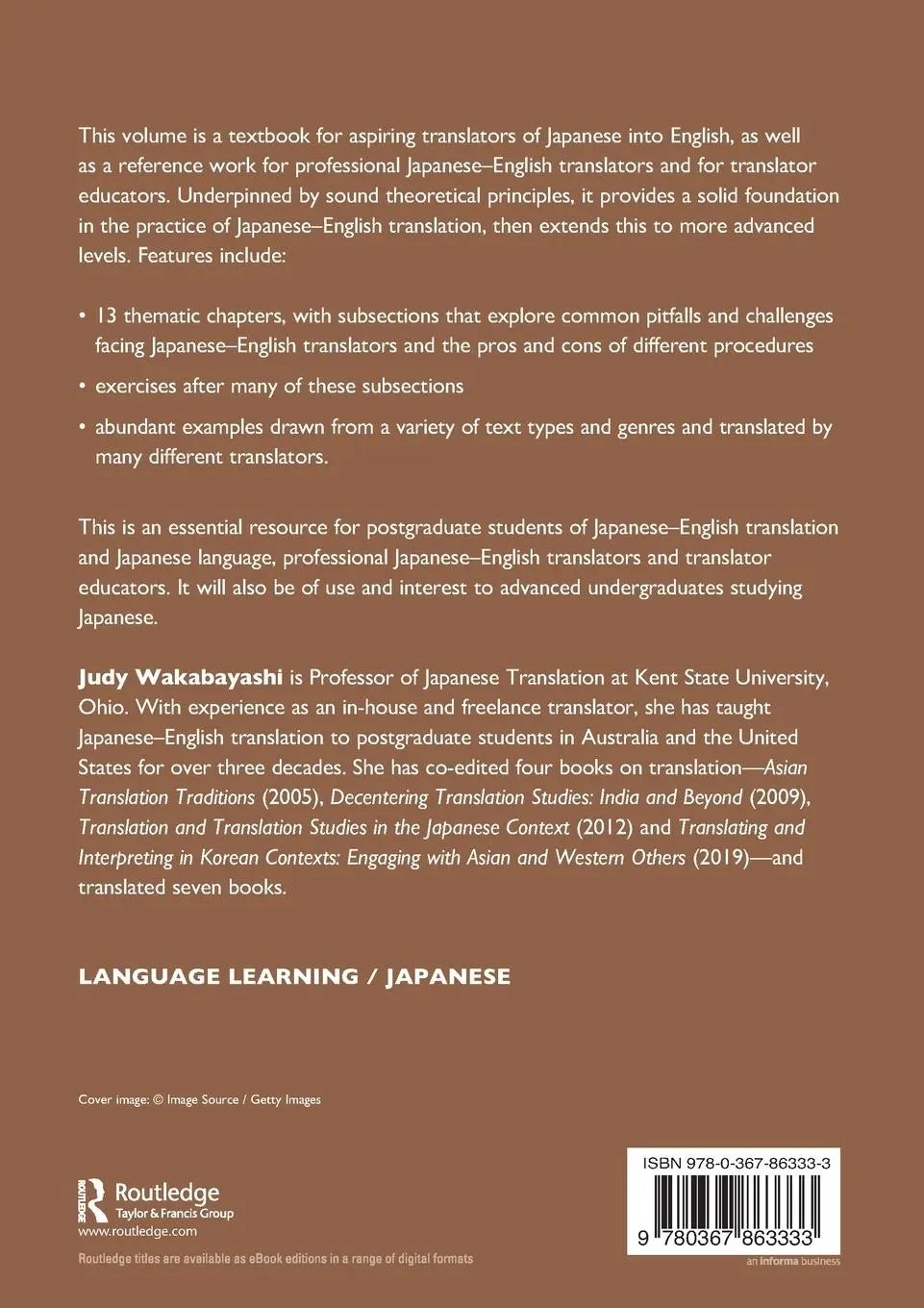 Rückseite: 9780367863333 | Japanese-English Translation | An Advanced Guide | Judy Wakabayashi
