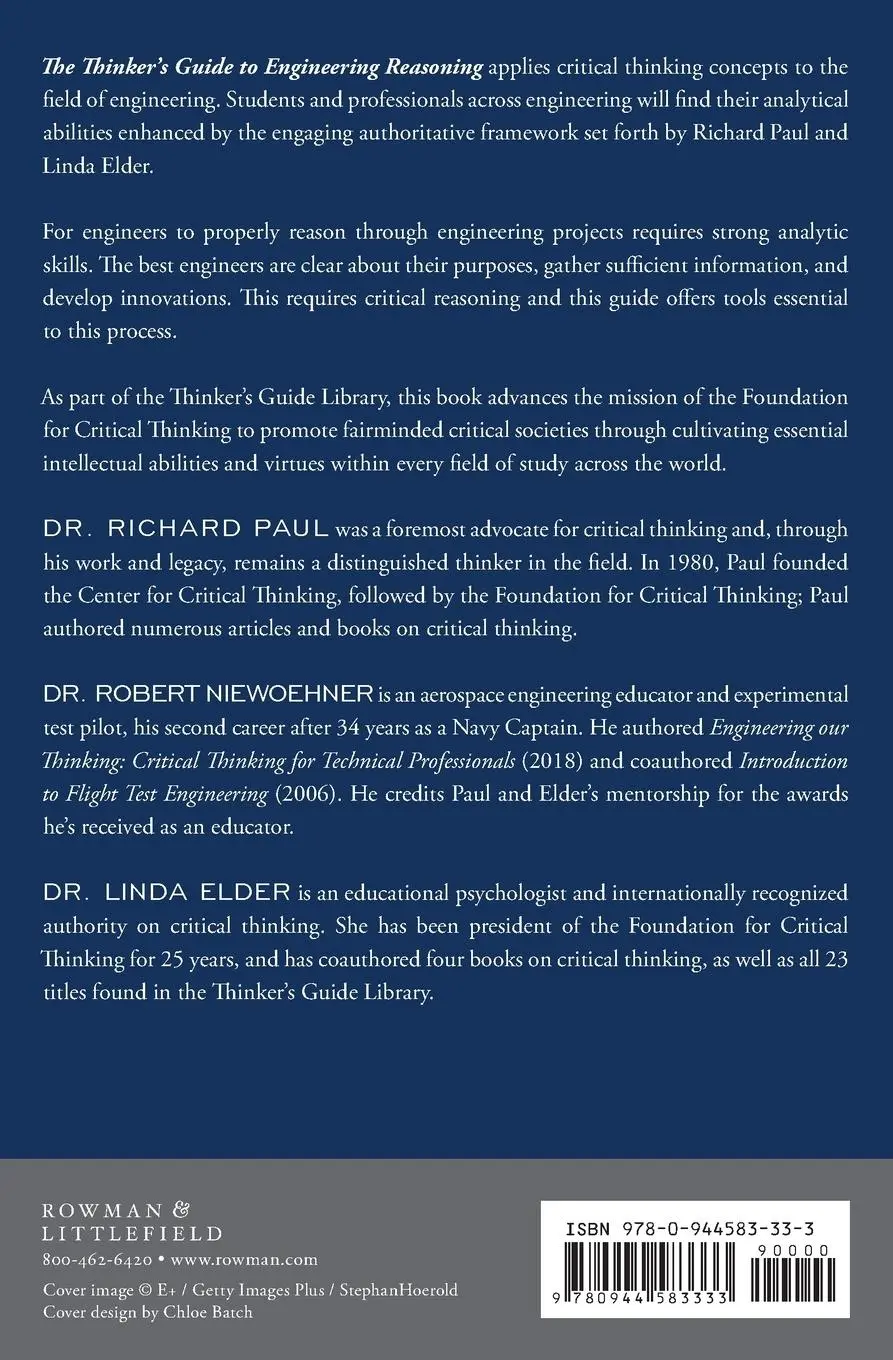 Rückseite: 9780944583333 | Thinker's Guide to Engineering Reasoning | Richard Paul (u. a.) | Buch