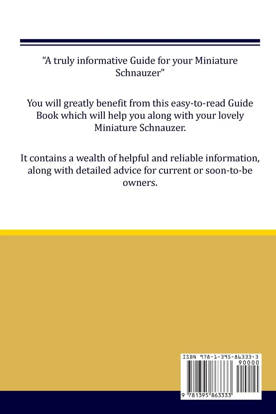Rückseite: 9781395863333 | Miniature Schnauzer Guide Miniature Schnauzer Guide Includes | Alsop