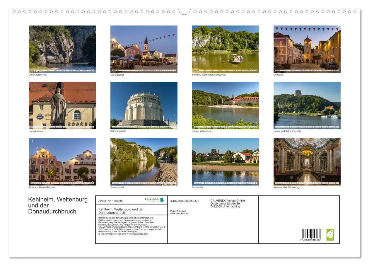 Bild: 9783383853333 | Kehlheim, Weltenburg und der Donaudurchbruch (Wandkalender 2025 DIN...