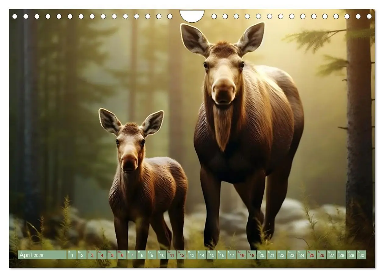 Bild: 9783457343333 | Tierkinder des Nordens (Wandkalender 2026 DIN A4 quer), CALVENDO...