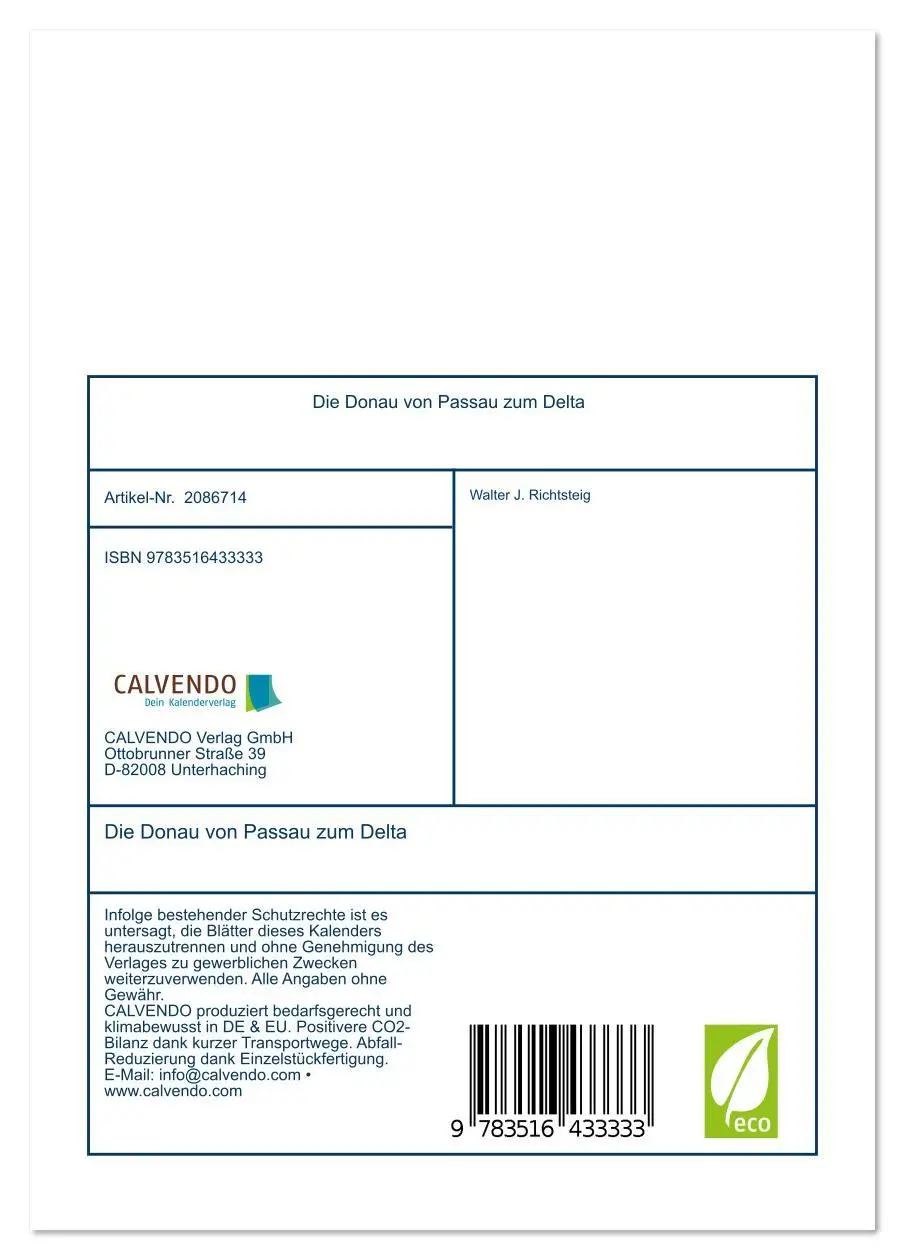 Bild: 9783516433333 | Die Donau von Passau zum Delta (Tischkalender 2026 DIN A5 hoch),...