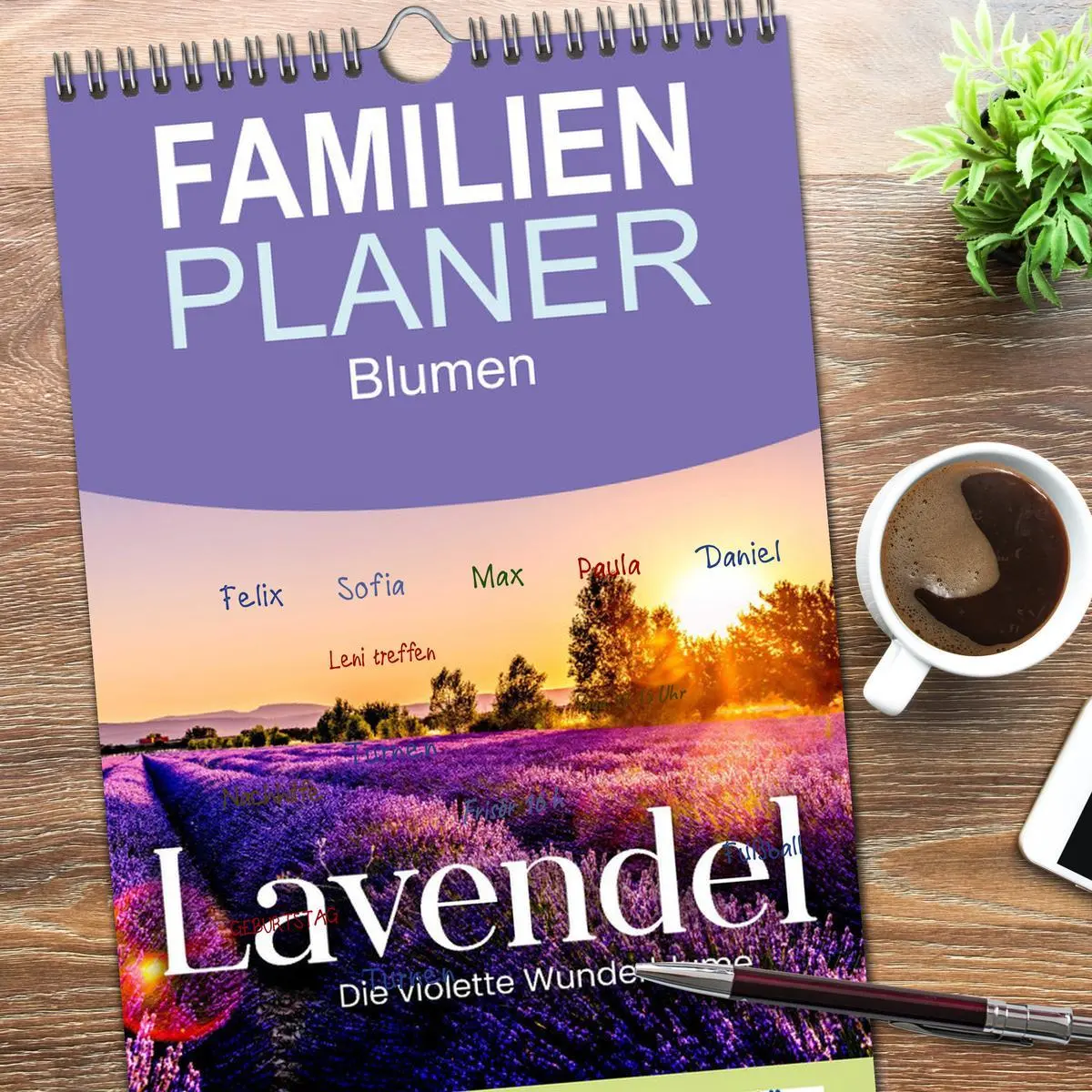 Bild: 9783516503333 | Familienplaner 2026 - Lavendel - Die violette Wunderblume mit 5...