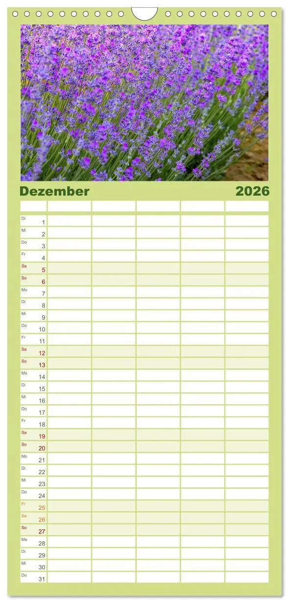Bild: 9783516503333 | Familienplaner 2026 - Lavendel - Die violette Wunderblume mit 5...