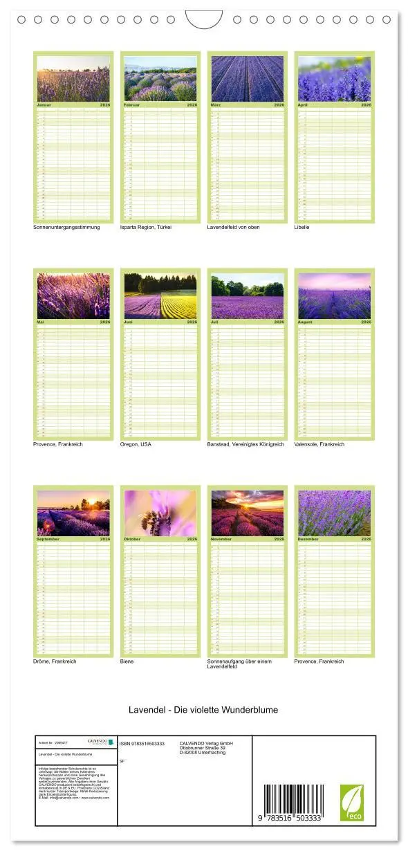 Bild: 9783516503333 | Familienplaner 2026 - Lavendel - Die violette Wunderblume mit 5...