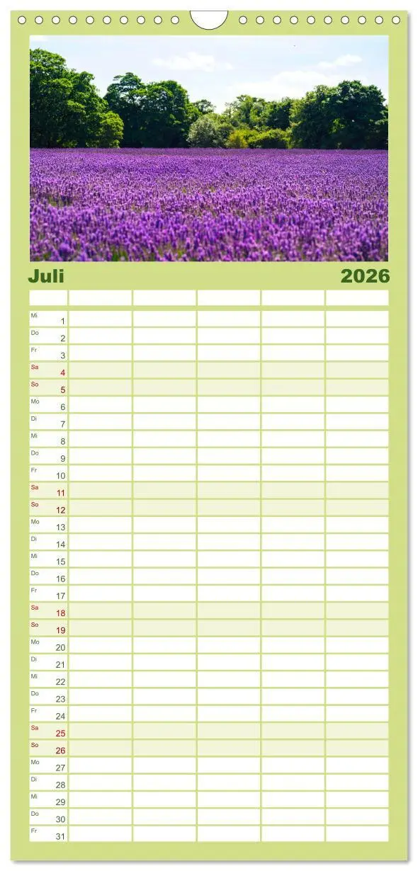 Bild: 9783516503333 | Familienplaner 2026 - Lavendel - Die violette Wunderblume mit 5...