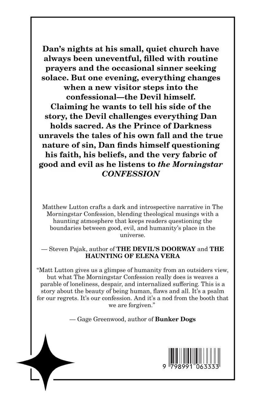 Rückseite: 9798991063333 | The Morningstar Confession | Matthew Lutton | Taschenbuch | Englisch