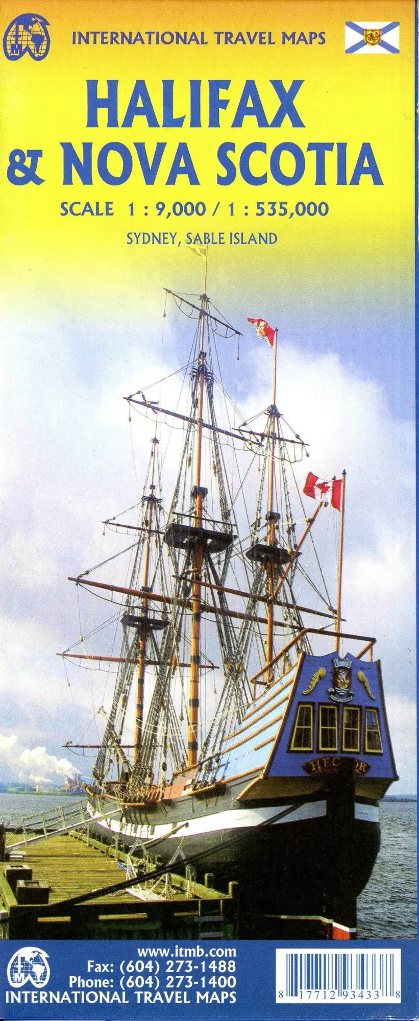 Cover: 9781771293433 | Halifax &amp; Nova Scotia 1:9000 | ITM Travel Reference Map 1:9000 | 2023