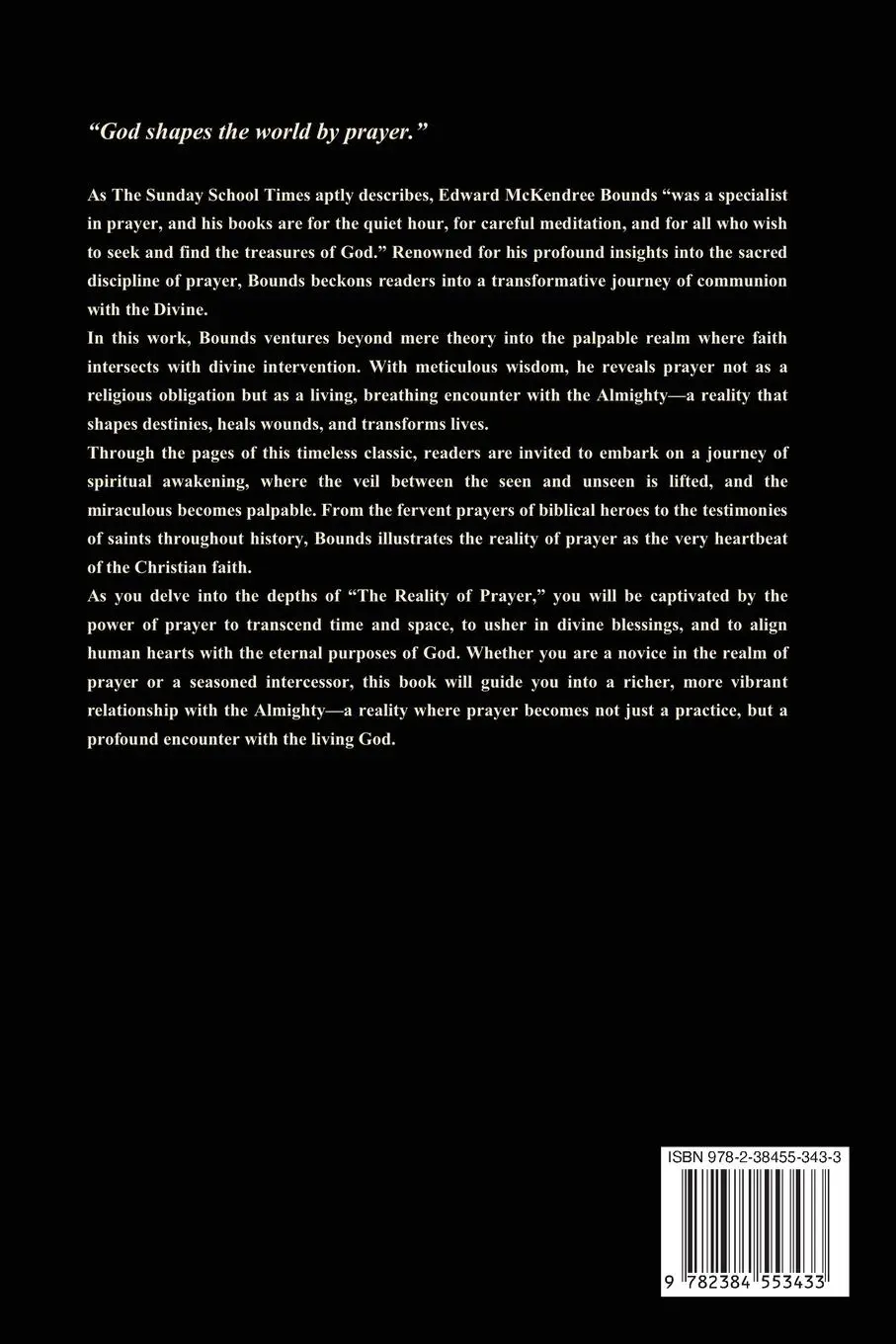 Rückseite: 9782384553433 | The Reality of Prayer | Edward Mckendree Bounds | Taschenbuch | 2024