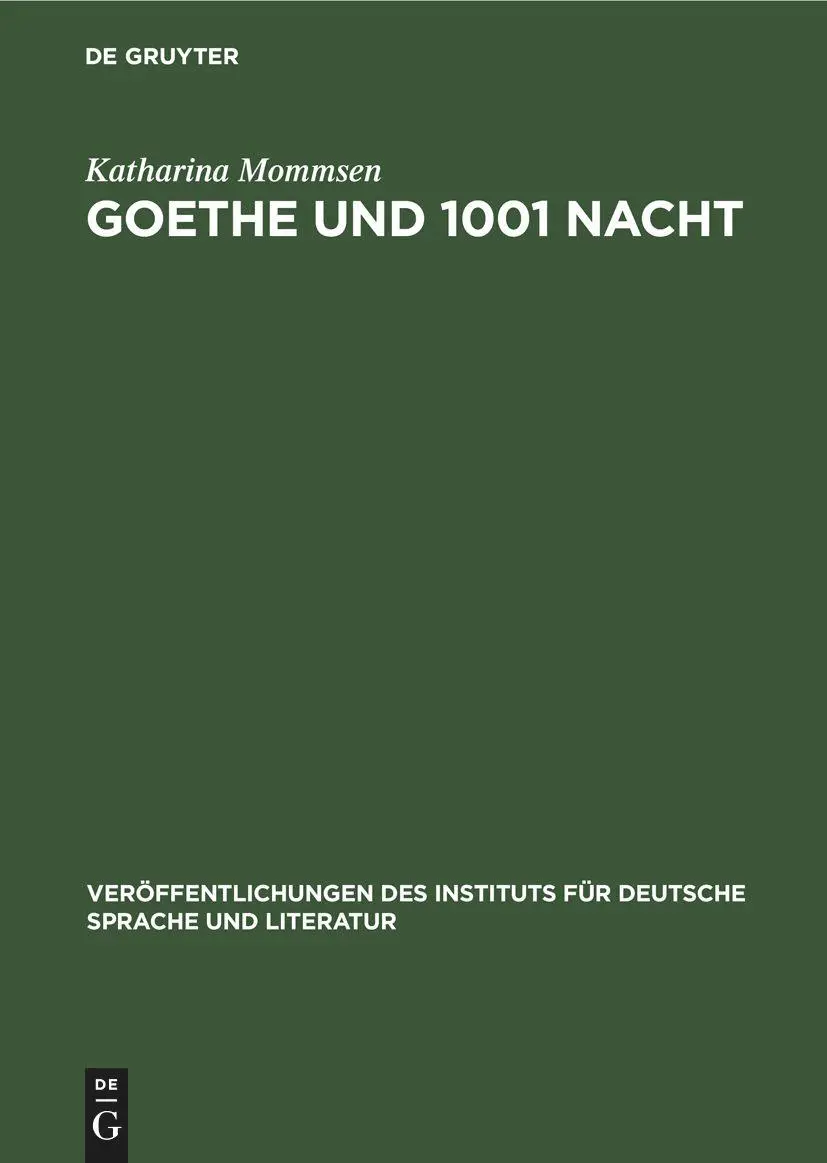 Cover: 9783112573433 | Goethe und 1001 Nacht | Katharina Mommsen | Buch | Gebunden | Deutsch
