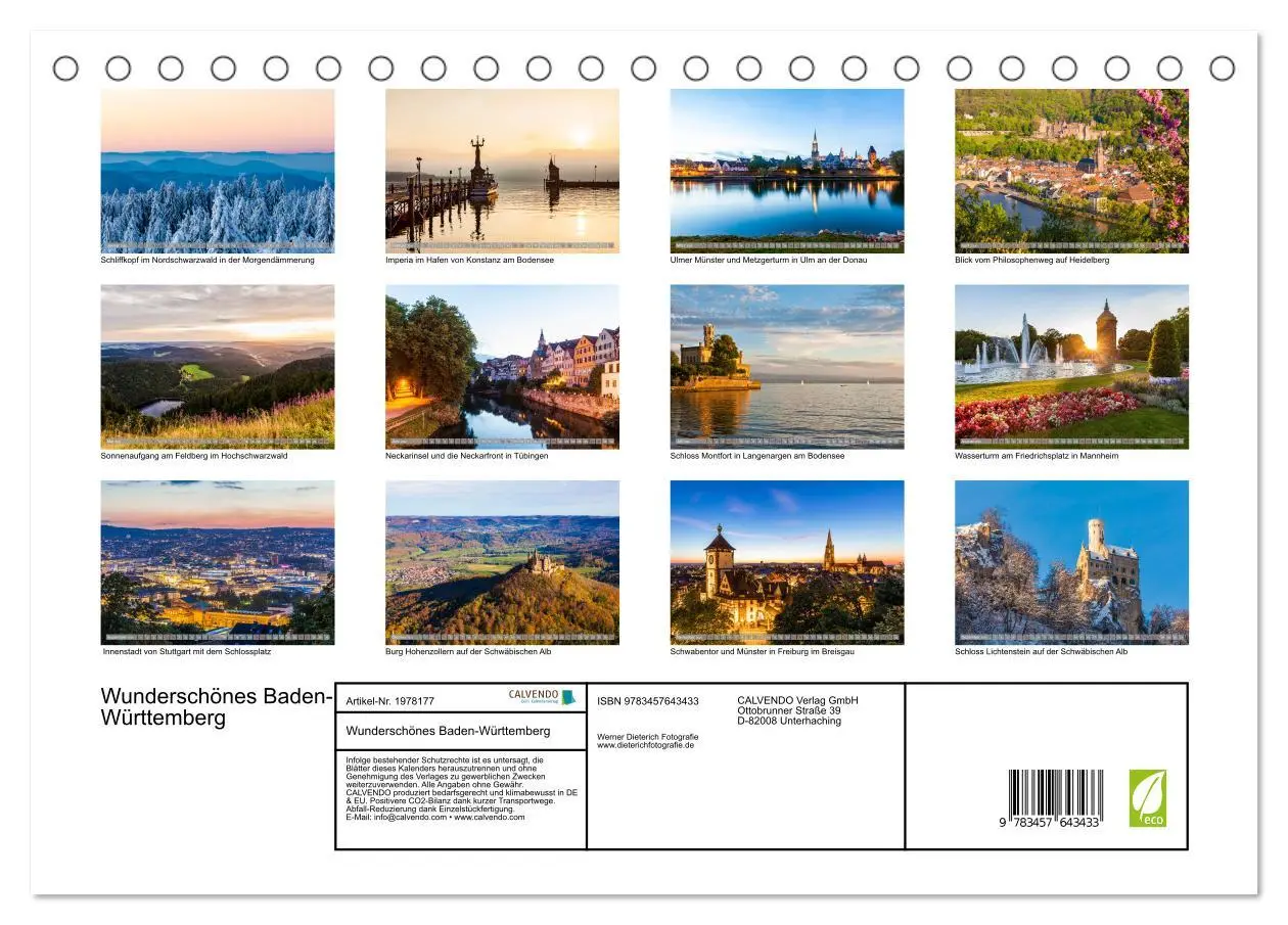 Bild: 9783457643433 | Wunderschönes Baden-Württemberg (Tischkalender 2026 DIN A5 quer),...
