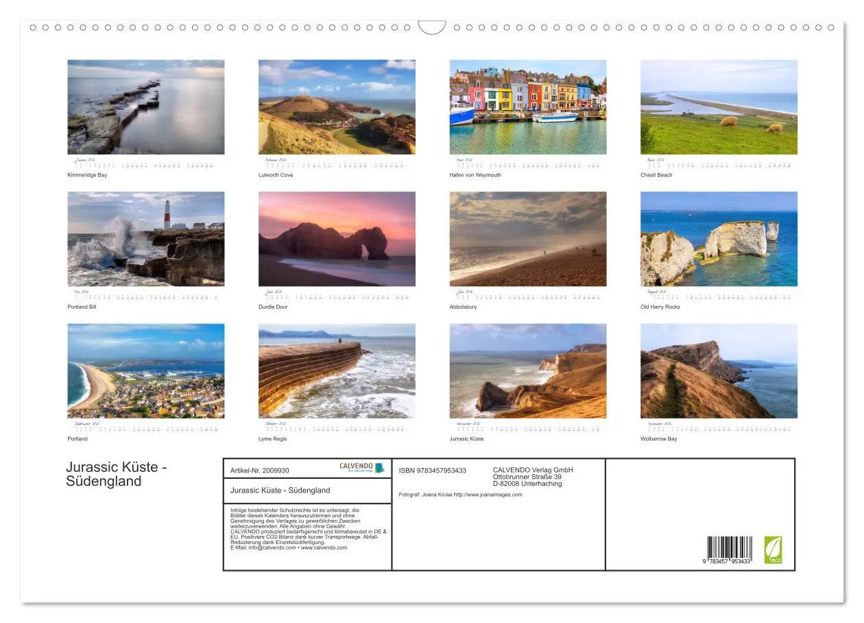 Bild: 9783457953433 | Jurassic Küste - Südengland (Wandkalender 2026 DIN A2 quer),...
