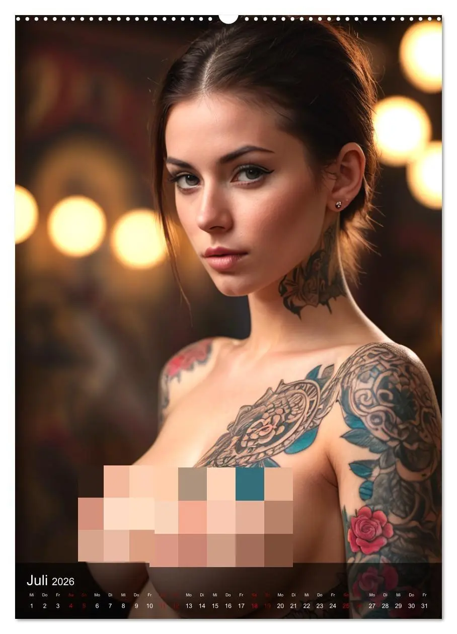 Bild: 9783516273533 | Tattoo Queens (hochwertiger Premium Wandkalender 2026 DIN A2 hoch),...