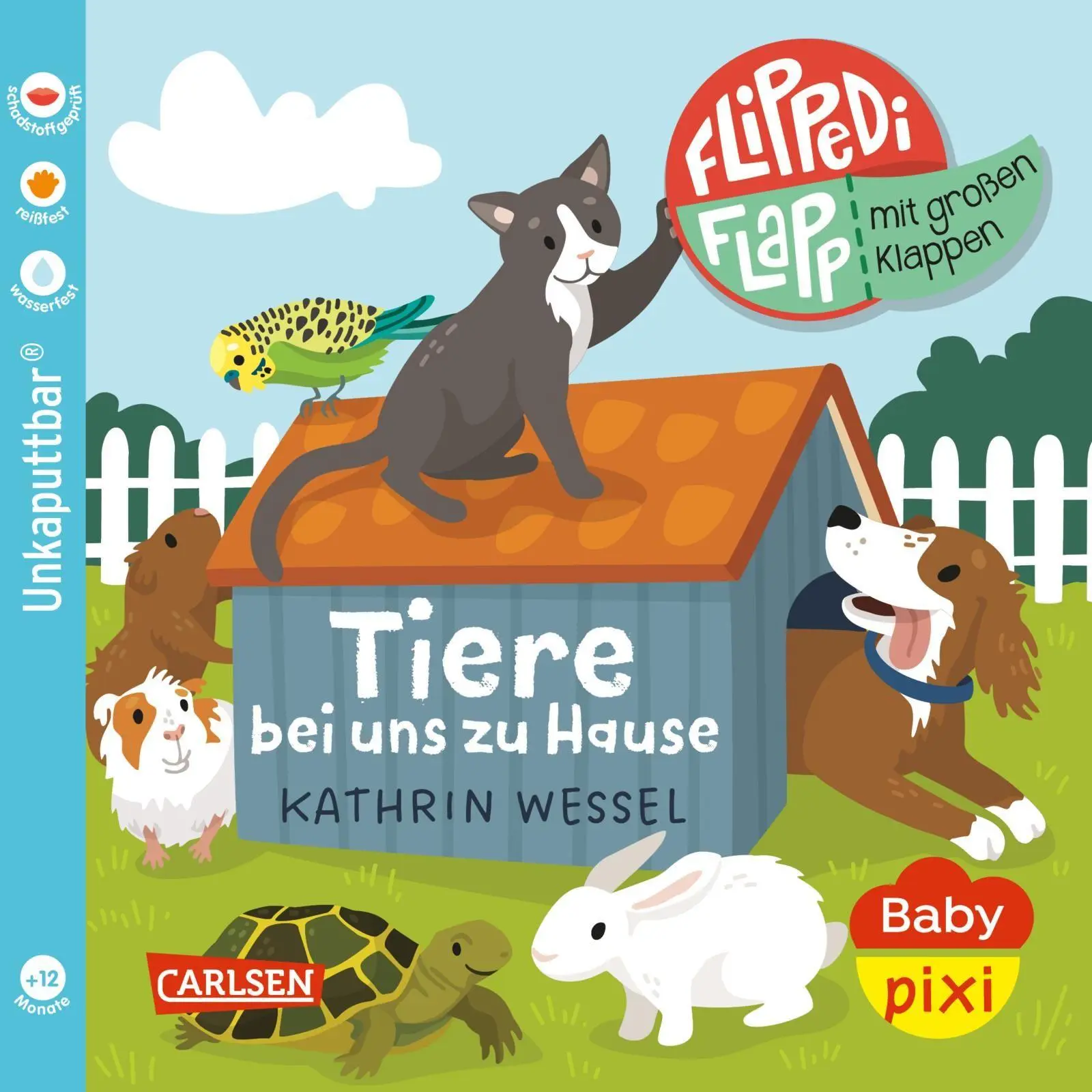 Cover: 9783551063533 | Baby Pixi (unkaputtbar) 189: Flippediflapp: Tiere bei uns zu Hause