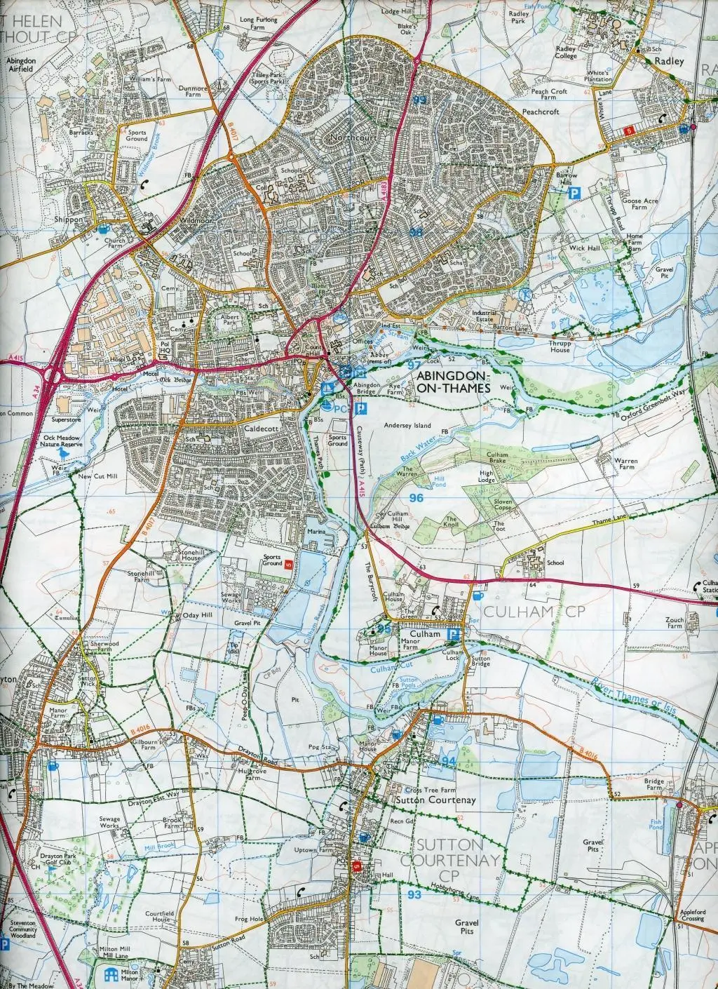 Bild: 9780319243633 | Abingdon, Wantage and Vale of White Horse | Ordnance Survey | Englisch