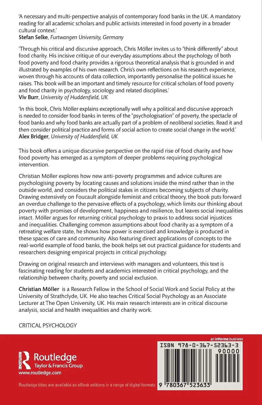 Rückseite: 9780367523633 | Food Charity and the Psychologisation of Poverty | Christian Möller